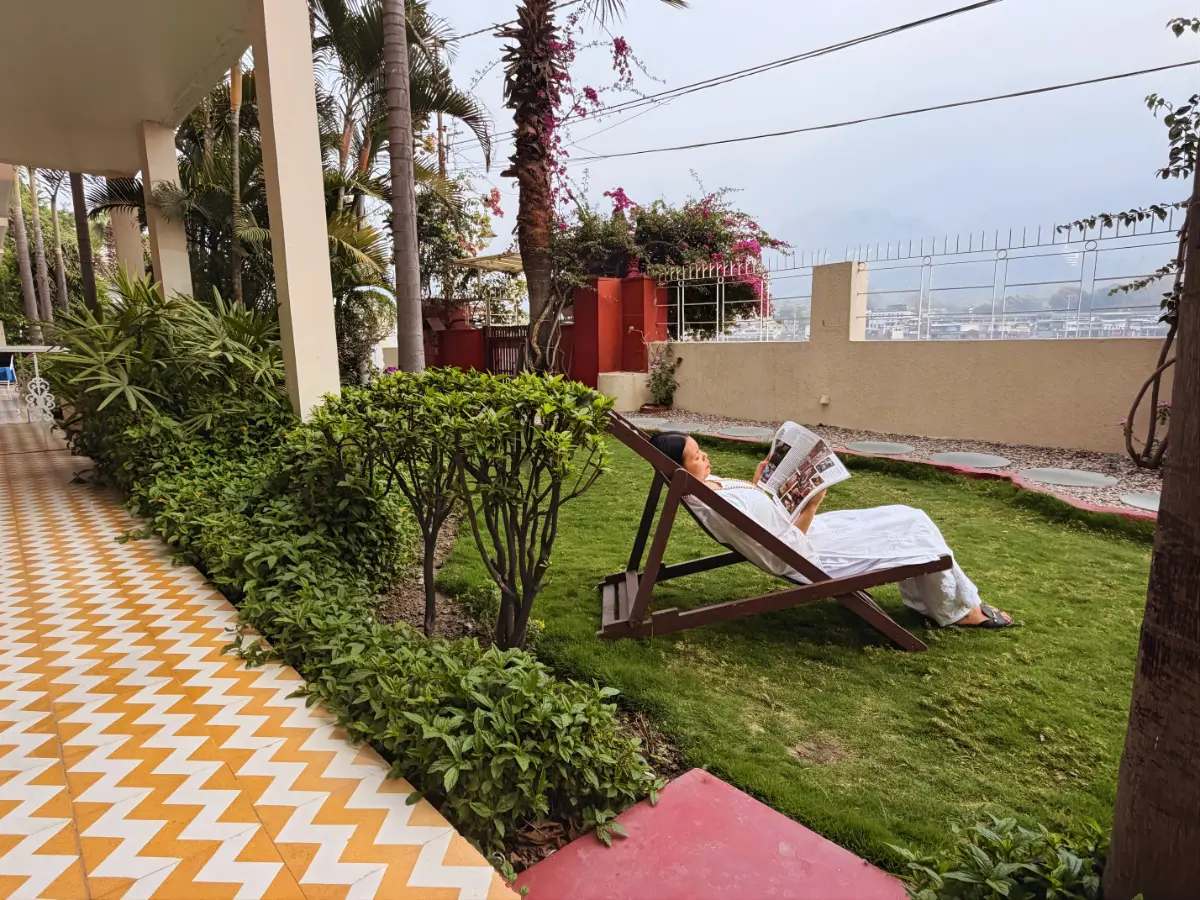Deluxe Ganga View Room at Yog Niketan in Rishikesh India